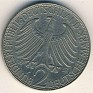2 Mark Germany 1957 KM# 116. Uploaded by Granotius